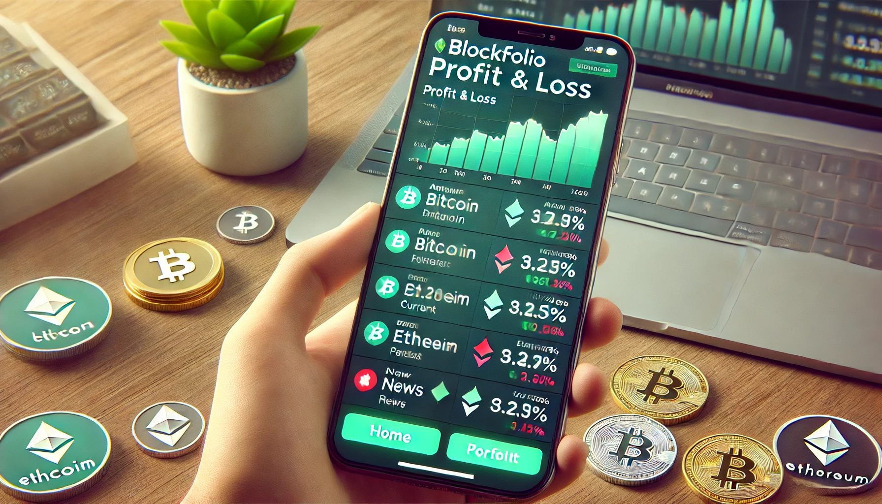 محاسبه سود و ضرر در Blockfolio