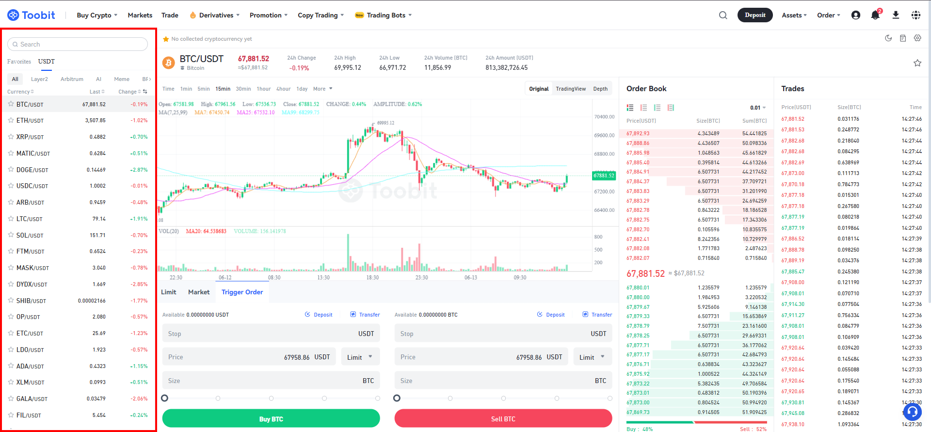 خرید و فروش ارز اسپات در صرافی توبیت